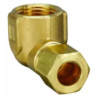 PARKER Compression Fitting Elbow: 3/8 in OD x 3/8 in Pipe Fitting Size, Compression x FNPTF, 10 PK (MPN 170C-6-6)