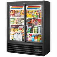 TRUE REFRIGERATION Refrigerated Merchandiser: 59 7/8 in x 47 1/8 in x 21 in, Black, Sliding, 2 Doors (MPN GDM-41SL-60-HC-LD)