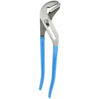 Tongue and Groove Plier: Flat, Groove Joint, 3 3/4 in Max Jaw Opening, 16 1/2 in Overall Lg (MPN 460)