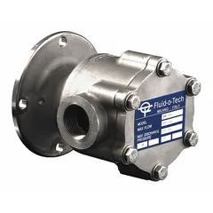 C-face mount rotary vane pump head with stainless steel body and 1" NPT ports. Carbon vanes, maximum flow 640 gph. NSF 169 listed. Strainer and relief valve not included. Suitable for fluid transfer in sanitary applications.
