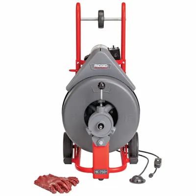 RIDGID Drain Cleaning Machine: Corded, K-750, For 3 in to 8 in Pipe, Auto - Corded Drum Machines