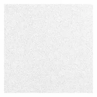 Mineral fiber ceiling tile from the Ultima series, 24 x 24 inches with beveled tegular edge for 9/16 in grid. White, mold resistant, high light reflectance (83% or more), high recycled content (50% or more). Sold in packs of 12. Suitable for healthcare environments requiring sound absorption and privacy