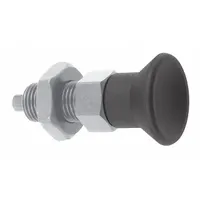 KIPP Indexing Plunger: Nonlocking, SS, 1/4"-28 Thread, 4.5 N to 10 N Nose Force (MPN K0338.12903AJ)