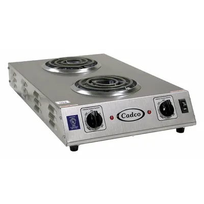 CADCO Hot Plate: 2 Elements, Tubular, 6 in Heating Element Dia, 5,630 BtuH Heating Capacity - Electric Hot Plates