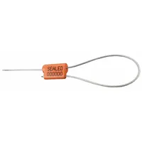 TYDENBROOKS Cable Seals: Orange, Zinc, 12 in Cable Lg, 1/16 in Cable Dia, Random, 250 PK (MPN 1061061)