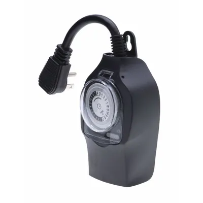 TORK Plug-In Timer: Digital, Outdoor, Not Astronomic, 24 hr Setting, 5-15R - Outdoor-Rated Digital Plug-In Timer Switches