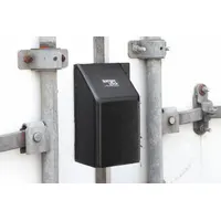 RANGER LOCK Padlock Guard with Lock: Steel, Black, 4 in Guard Lg, 3 1/2 in Guard Wd, 6 in Guard Ht (MPN RGLB-1L-USA)