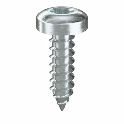 TAMPER PRUF SCREW Sheet Metal Screw: #12 Size, 3/4 in Lg, Steel, Zinc-Plated, Torx/Star, Pan - Pan Head Sheet Metal Screws