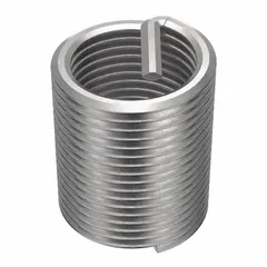 This free-running tanged helical insert is used to repair or reinforce internal threads in metal components. It features a 7/8"-14 thread size and 1 5/16 in overall length, with a right-hand fine thread. Suitable for inch-series applications requiring thread restoration.