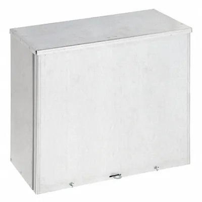WIEGMANN Enclosure: Steel, 18 in x 18 in x 8 in, 3R, Solid Cover, Screw On - Steel Enclosures with Screw-On Covers