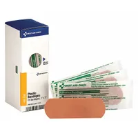 FIRST AID ONLY Adhesive Bandage: Strip Bandages, 1 in Wd, 3 in Lg, Not Metal Detectable, Plastic (MPN FAE-3002)