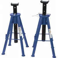 WESTWARD Vehicle Stand: Pin Adjustment, 10 ton Load Capacity, 47 1/8 in Max Extended Ht, Steel, 1 PR