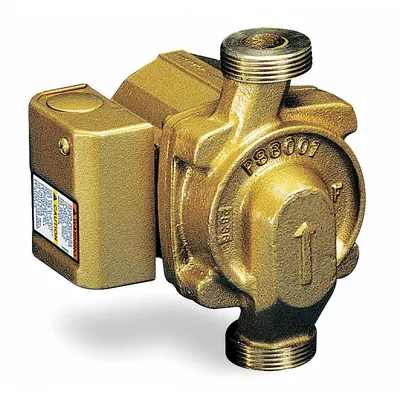 BELL & GOSSETT Circulating Pump: 1/25 hp HP, 115V AC, Bronze, 1, 22 gpm, 15 ft Max. Head - General-Purpose Inline Circulator Pumps
