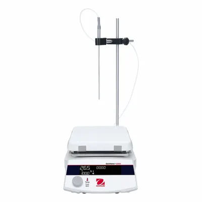 OHAUS Hot Plate Stirrer: US Std Plug Type, 1 Positions, 7 in Plate Wd, 7 in Plate Lg - Single-Position Hot Plate Stirrers