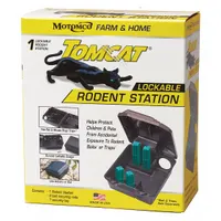 TOMCAT Rodent Station: Box Trap, Box, 16 oz Container Size, Bait Station, 4 1/2 in Overall Ht (MPN 33473)