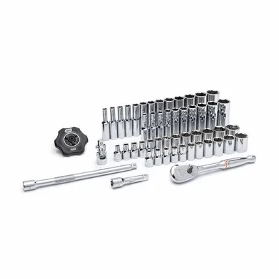GEARWRENCH Socket Set: 1/4 in Drive, 51 Piece, 6-Point, SAE - SAE Socket Sets with Drive Tools