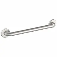 WINGITS Wall Grab Bar: Straight, 42 in Lg, 1 1/4 in Dia, Stainless Steel, Peened Satin (MPN WGB5SSPE42)
