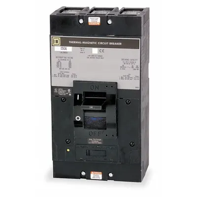 SQUARE D Molded Case Circuit Breaker: 250 A Amps, 25kA at 120/240V AC, Adj, Lug - LA-, LH-, Q4-Frame Square D Molded Case Circuit Breakers