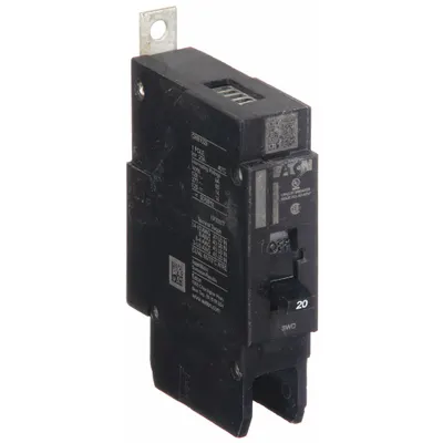 EATON Miniature Circuit Breaker: 20 A, 277V AC, Single Phase, 14kA at 277V AC - GHB Series, Bolt-On Eaton Cutler-Hammer Miniature Circuit Breakers