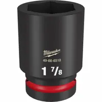 MILWAUKEE Deep Impact Socket: 1 in Drive Size, SAE, 1 7/8 in Socket Size, 6-Point, Deep, Friction (MPN 49-66-6518)