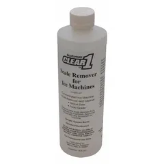 Liquid cleaner formulated for ice machines. Nickel-safe formula is suitable for use on nickel-plated components. Removes scale and mineral buildup to maintain machine efficiency. Commonly used in commercial kitchens and food service operations.
