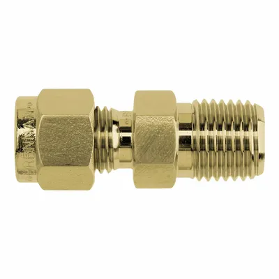 BRENNAN INDUSTRIES Clean & Bagged Double-Ferrule Brass Compression Fitting - Clean & Bagged Double-Ferrule Brass Compression Fittings