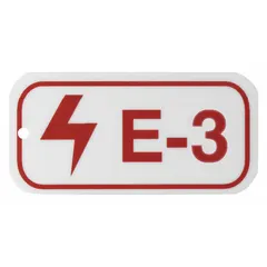This BRADY lockout tag is an E-3 style made of polystyrene plastic with English text. It features no pre-printed header, allowing for custom write-in. Used in lockout/tagout procedures to indicate equipment under maintenance and prevent accidental operation.