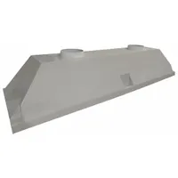 HEMCO Ducted Hood: Fiberglass, Vapor Proof, 30 in Overall Dp, 8 ft Overall Wd, Gel Coated (MPN 23080)