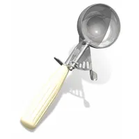 CRESTWARE Disher: 3.8 oz Capacity, 18-8 Stainless Steel/Plastic, NSF Certified, 2 5/8 in Bowl Dia (MPN D10)