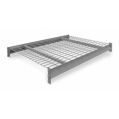 TENNSCO Shelf: 48 in x 36 in, 14 ga Beams, 5 AWG Decking, Galvanized Wire - Wire Decking Bulk Rack Shelf Kits