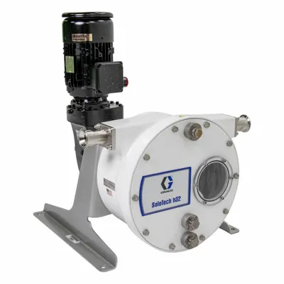GRACO Peristaltic Pump: Three Ph, 120/240 V AC, 3 hp, Buna-N Hose, 8 1/8 in Hose Dia - Food Grade & Sanitary Peristaltic Metering Hose Pumps