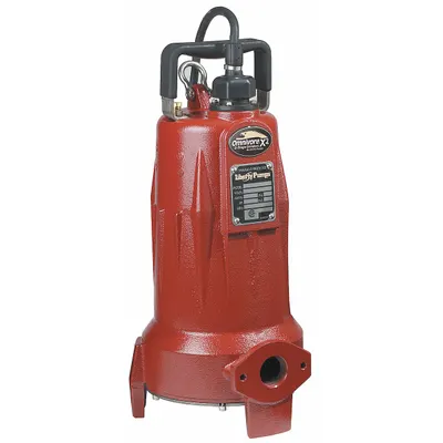 LIBERTY PUMPS Grinder Pump: Horizontal, Three Phase, 2 hp, 440/480V AC, 39 gpm @ 10' of Head - General Purpose Sewage Grinder Pumps