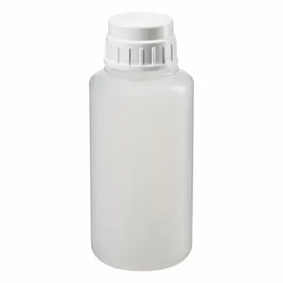 NALGENE Vacuum Bottle: PPCO, 1 L, 32 fl oz, Closure Included, Natural, 53B, Polypropylene - PPCO Wide Mouth Round Lab Bottles
