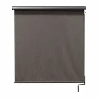 KEYSTONE FABRICS Sun Shade: Black/Gray/White, 6 ft Valence Wd, Pole and Crank, 92% UV Protection (MPN UP70.68.65)