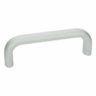JW WINCO Pull Handle: Threaded Holes, Aluminum, Silver - Load-Rated Standard "U" Pull Handles