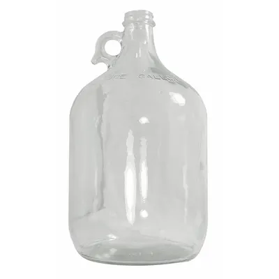 QORPAK Jug: Colorless, Uncoated Bottle, Glass, 1.92 L, 124 mm, 265 mm Overall Ht - Glass Jugs