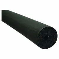 Pipe Insulation Tube: Tube, 1 in Thick, 1/4 in ID, 6 ft, Buna-N Rubber, Unslit, 10.1 R-Value, Black (MPN 6RX100028)