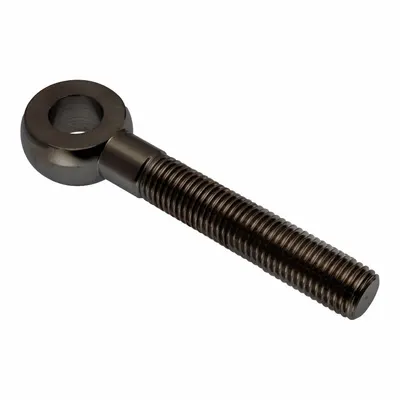AMPG Fixed Rod End: Stainless Steel, Black Oxide, 8 in Hole Center-to-End Lg - Stainless Steel Male Threaded Fixed Rod Ends