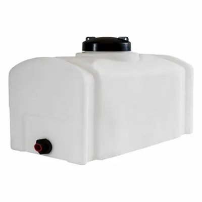 ROMOTECH Reservoir: Single Wall, Vertical, 26 gal, Closed Top, 1/8 in Wall Thick - Domed Horizontal Liquid Storage Tanks