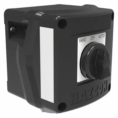 HUBBELL KILLARK Control Station: 1 Gang, Selector Switch, 1NO/1NC, Hand/Off/Auto, 0 Pilot Lights - Selector-Switch Control Stations