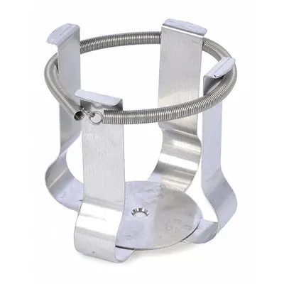 OHAUS Media Bottle Clamp: Flask Clamp, Stainless Steel, Rubber Mat - Lab Shakers, Vortex Mixers, & Rockers Attachments