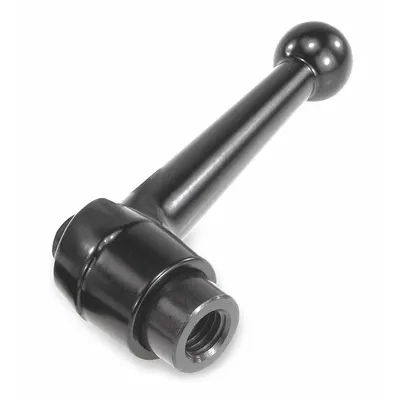 KIPP Adjustable Handle: Zinc w/ SS Thread, M10 - Ball-Style Adjustable Handles with Threaded Hole