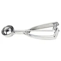 CRESTWARE Disher: 2.5 oz Capacity, Stainless Steel, NSF Certified, 2 1/8 in Bowl Dia, DSS20