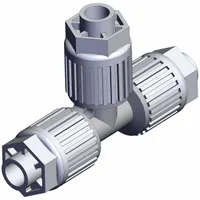 SMC High Purity Fitting: 3/8 in OD x 3/8 in OD x 3/8 in OD Size, PFA (MPN LQ3T3A)