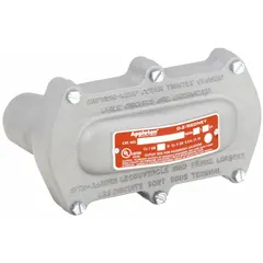 Aluminum pulling elbow with powder-coated finish. Female-to-female NPT ends, 1/2 in trade size. Used to route and protect electrical cables in conduit systems, allowing directional changes in runs.