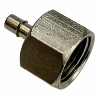 MEM-CO Mini Barbed Fitting Adapter: 3/4 in ID x 3/4 in Pipe x 5/8 in ID Size, FNPT x Tube, Brass (MPN 3/4FB11-NP)