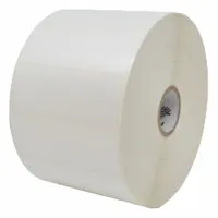 ZEBRA Barcode Printer Labels: 3 in Label Wd, 1 in Label Ht, White, 1 in Core Dia., Gloss, Acrylic (MPN 18939)