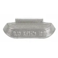 PERFECT EQUIPMENT Clip-On Wheel Weight: Wheel Weights, Clip-On, Steel, LT1, Zinc, Coated, 2.5 oz Wt (MPN LT1Z-025)