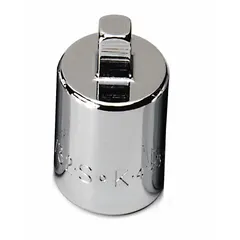 This 1/2" drive hand socket features a 3/8" SAE socket size with a male pipe plug design. It is used for tightening or loosening recessed plugs in plumbing and mechanical applications where standard sockets cannot reach.