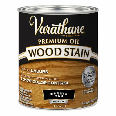 VARATHANE Wood Stain: Wood Stain, Interior, Oil, 1 qt Container Size, Wood, Satin - Wood Stains